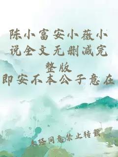 陈小富安小薇小说全文无删减完整版